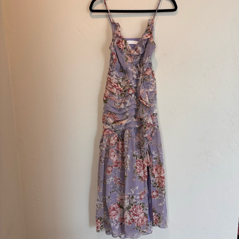 NWOT | ASTR | Lavendar Multifloral Tiered Maxi Dress